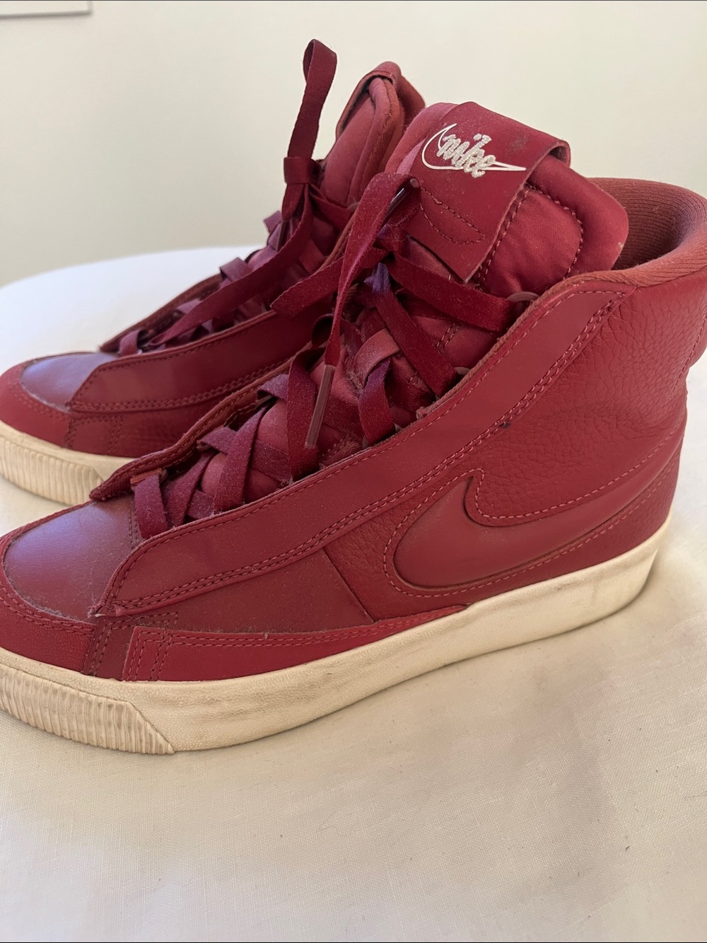 Nike Women’s High-Top Sneakers in Burgundy Red